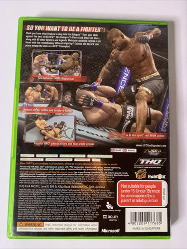 UFC 2009 Undisputed Microsoft XBOX 360 PAL Mixed MMA Game Complete