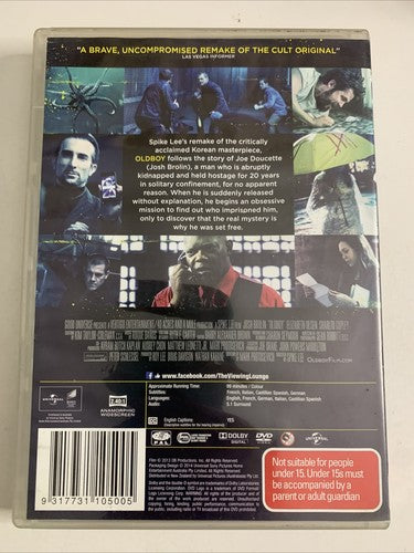 Oldboy (DVD, 2013) Josh Brolin, Rami Malek, Samuel L. Jackson Region 4 &2