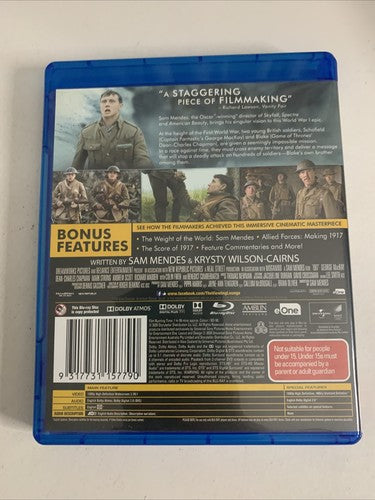 1917 (Blu-ray, 2019) George Mackay, Dean-Charles Chapman, Colin Firth All Region