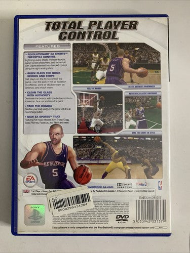 NBA Live 2003 PS2 Sony PlayStation 2 PAL Basketball Game Complete