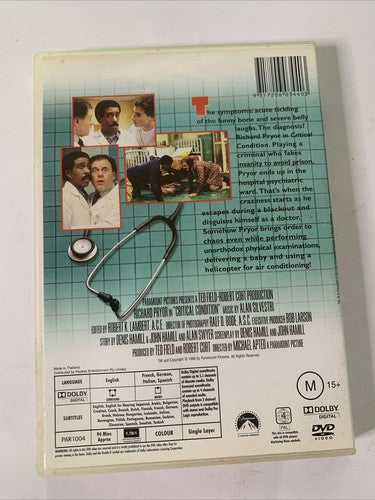 Critical Condition (DVD, 1986) Richard Pryor Comedy  Region 4
