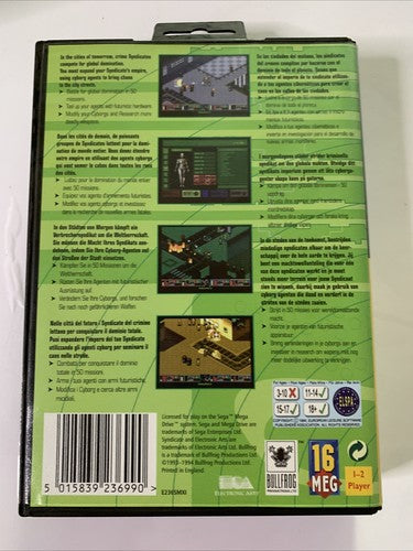 Syndicate Sega Mega Drive PAL 1993  Game Complete