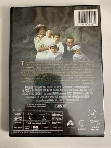 The Godfather: Part II  (DVD, 1975) Al Pacino, Robert De Niro Region 4 NEW