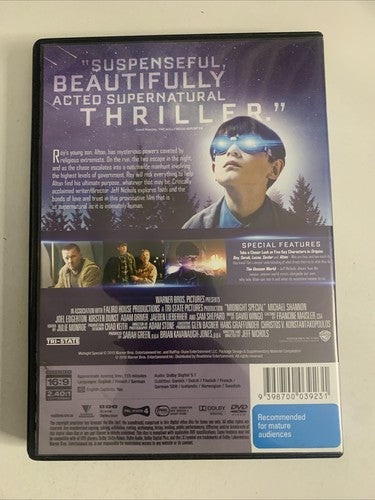 Midnight Special (DVD, 2016) Joel Edgerton, Adam Driver, Michael Shannon Region4