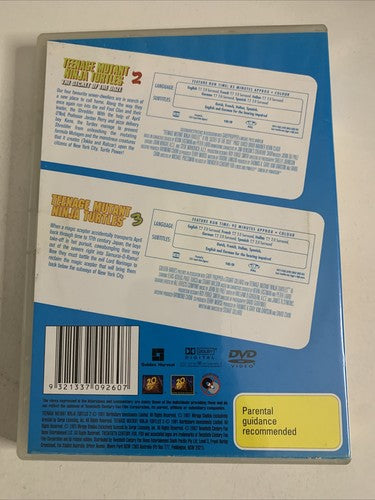 Teenage Mutant Ninja Turtles 2 & 3 The Movie (DVD, 2-Disc) Region 4
