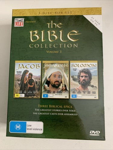 The Bible Collection : Solomon / Jacob / Jeremiah (DVD, 3-Discs) Region 4