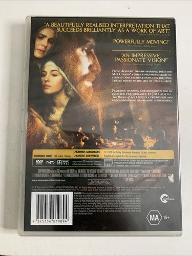 The Passion of the Christ (DVD, 2004) James Caviezel, Monica Bellucci Region 4