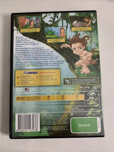 Tarzan 2: The Legend Begins (DVD, 2005) Disney Animated Movie Region 4