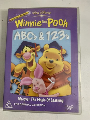 Winnie the Pooh: Abc's & 123's Discover the Magic Learning (DVD, 2004) Region 4