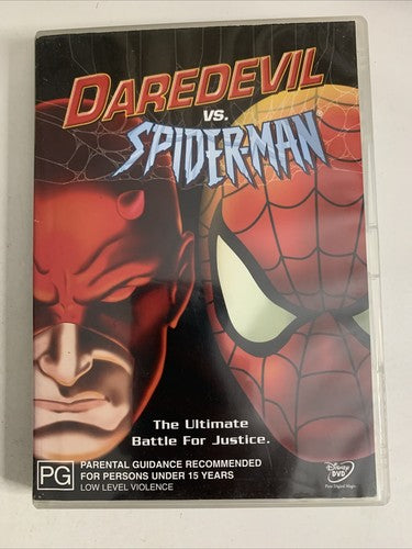 Daredevil Vs Spiderman (DVD, 2003) Disney Marvel Animation Region 4