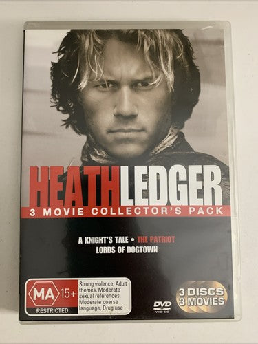 Knights Tale/ The Patriot / Lords of Dogtown (DVD, 3-Disc) Heath Ledger Region 4