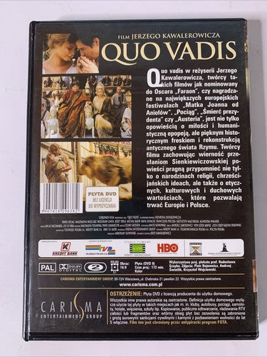 Quo Vadis (DVD, 2001) Pawel Delag, Magdalena Mielcarz Polish Film Region 2