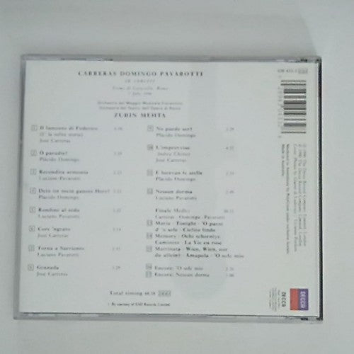 José Carreras, Placido Domingo, Luciano Pavarotti, Mehta – In Concert (CD,1990)
