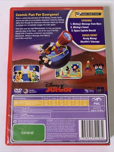 Mickey Mouse Clubhouse: Mickey's Message From Mars (DVD, 2010) Disney Region 4