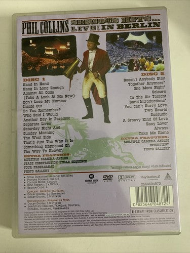 Phil Collins – Serious Hits...Live! (DVD, 2003, 2-Disc) All Regions