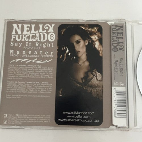 Nelly Furtado – Say It Right (CD, 2006) Australasia 1717580