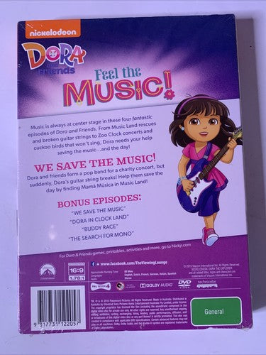 Dora & Friends: Feel the Music! (DVD, 2015) Animation Region 4 NEW Sealed