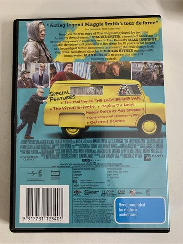 The Lady in the Van (DVD, 2015) Maggie Smith, Alex Jennings Region 4 NEW