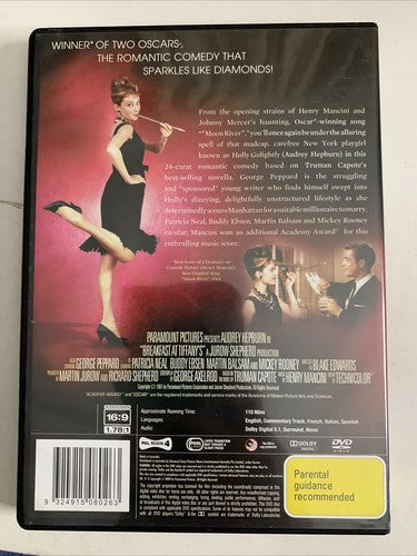 Breakfast at Tiffany's : 80 Years of Audrey (DVD, 1961) Audrey Hepburn Region 4