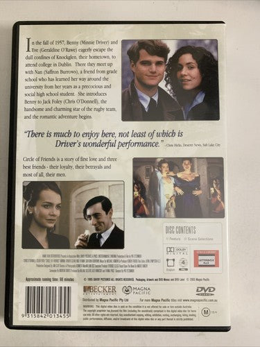 Circle of Friends (DVD, 1995) Chris O'Donnell, Colin Firth, Minnie Driver