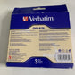 Verbatim 4x DVD-R Dual Layer (DL) 3-Pack 8.5GB 215min NEW