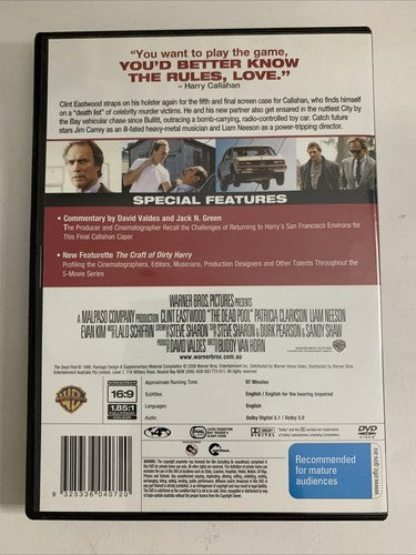 Dead Pool (Deluxe Edition, DVD, 1988) Clint Eastwood Region 4 NEW