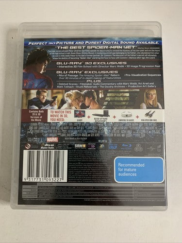 The Amazing Spider-Man in 3D (Blu-ray 3D + 2D, 2012, 2-Disc) All Regions
