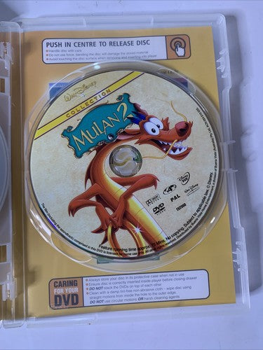 Mulan / Mulan II (DVD, 1998, 2-Disc) Disney Animated Film Region 4