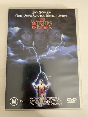 The Witches of Eastwick (DVD, 1987) Cher, Jack Nicholson, Michelle Pfeiffer