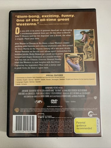 Rio Bravo (DVD, 1959) Dean Martin, John Wayne, Ricky Nelson Region 4