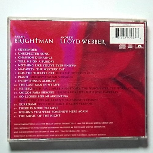 Sarah Brightman, Andrew Lloyd Webber – Surrender The Unexpected Songs (CD 1995)
