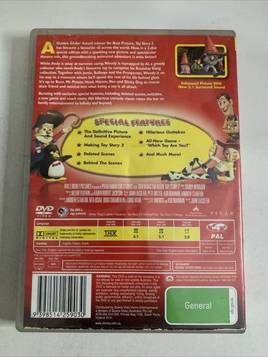 Toy Story 2 (Special Edition, DVD, 1999, 2-Disc) Disney Pixar Region 4