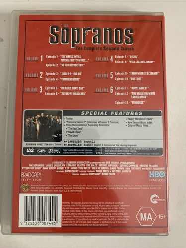 The Sopranos : Season 2 (DVD, 2001, 6-Disc) Region 4