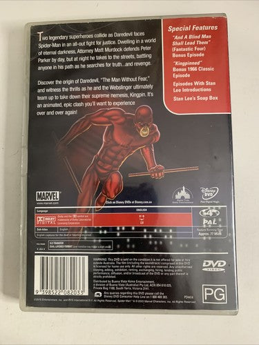 Daredevil Vs Spiderman (DVD, 2003) Disney Marvel Animation Region 4