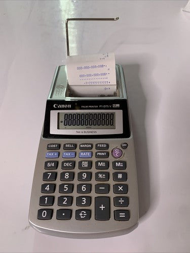 Canon Palm Printer Tax & Business 12 Digit Calculator PT-DTS V