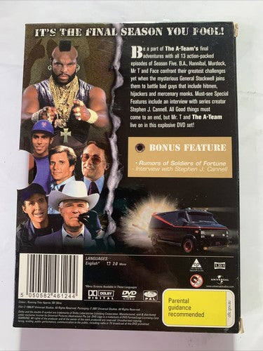 A-Team : Season 5 (DVD, 1985, 4-Disc) Region 4 &2