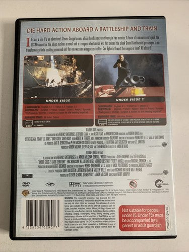 Under Siege 1 & 2 (DVD, 1992, 2-Disc) Steven Seagal Region 4