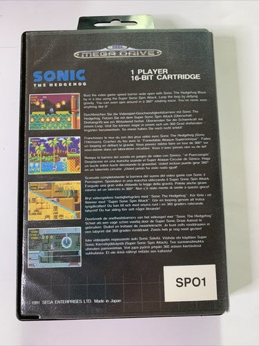 Sonic The Hedgehog Sega Mega Drive PAL 1988 Game Complete