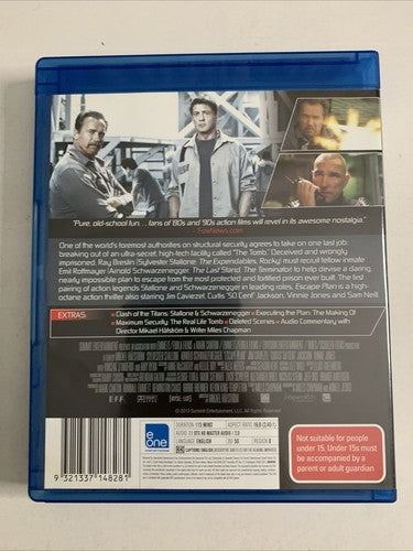 Escape Plan (Blu-ray, 2013) Arnold Schwarzenegger, Sylvester Stallone Region B