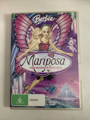 Barbie Mariposa: New Adventure in Fairytopia (DVD, 2008) Movie Region 4 &2