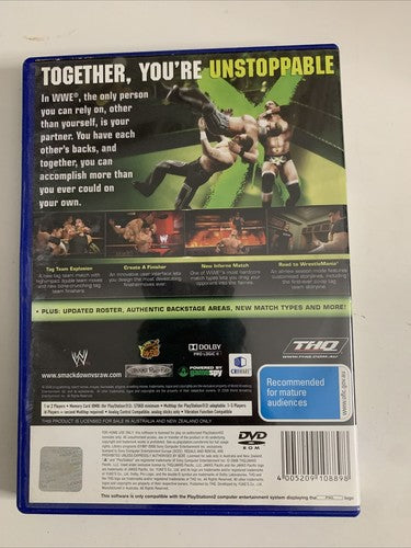 WWE SmackDown! vs Raw 2009 PS2 Sony PlayStation 2 PAL Game Complete