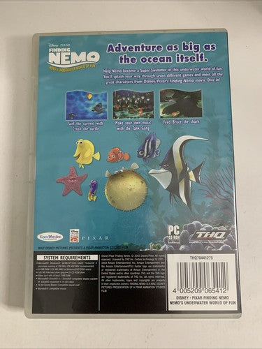 Disney Finding Nemo: Nemo's Underwater World of Fun PC Windows CD-ROM Game