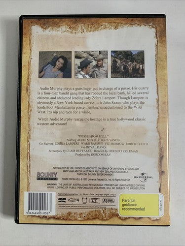 Posse from Hell (DVD, 1961) Audie Murphy, Lee Van Cleef  Region 4 NEW