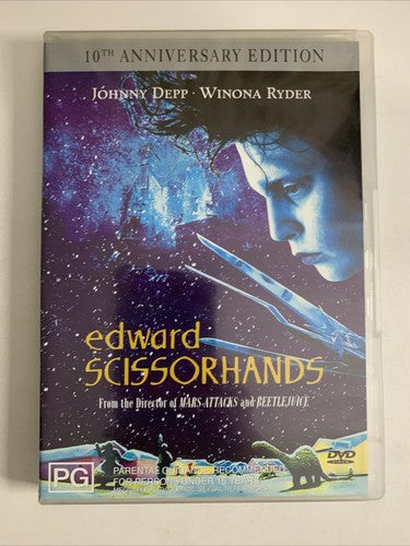 Edward Scissorhands (DVD, 1990) Johnny Depp, Vincent Price Region 4