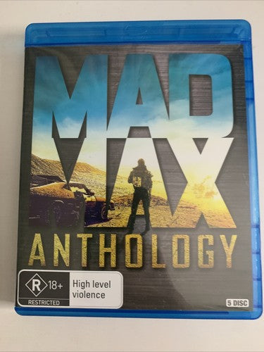Mad Max Anthology (Blu-ray, 2015, 5-Disc) Mel Gibson, Tom Hardy Region B