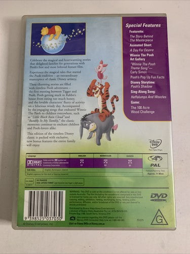 The Many Adventures of Winnie the Pooh (DVD, 1977) Disney Movie Region 4
