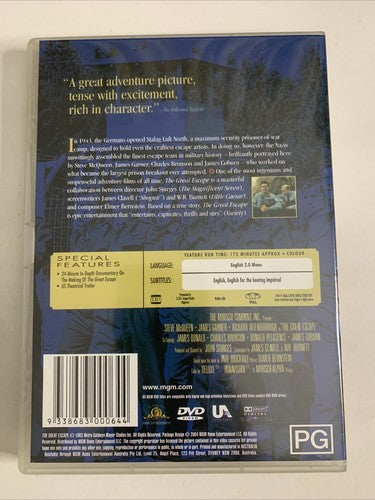 The Great Escape (DVD, 1963) Charles Bronson, Steve McQueen, James Coburn NEW