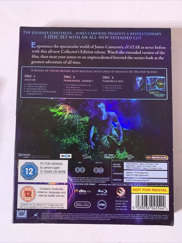 Avatar: Extended Collectors Edition (Blu-ray, 2009, 3-Disc) Region B
