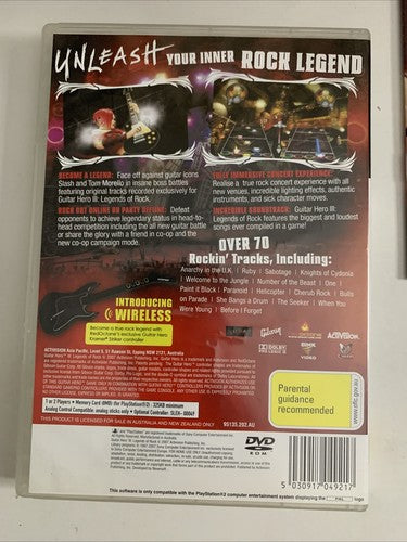 Guitar Hero 3 Legends of Rock PS2 Sony PlayStation 2 PAL Game