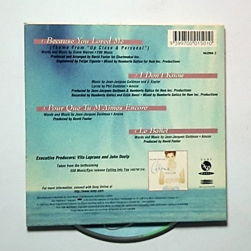 Céline Dion – Because You Loved Me (Theme From Up Close & Personal) (CD, 1996)